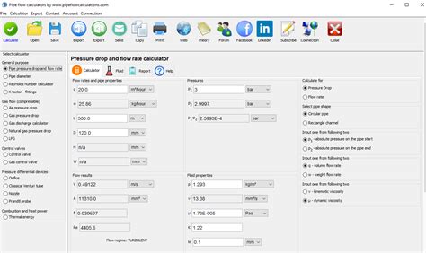 Online pressure drop calculator