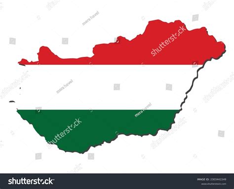 Flag Map of Hungary. Hungary Flag Map - Royalty Free Stock Vector ...