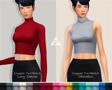 Cropped Turtlenecks for female at Tamo » Sims 4 Updates