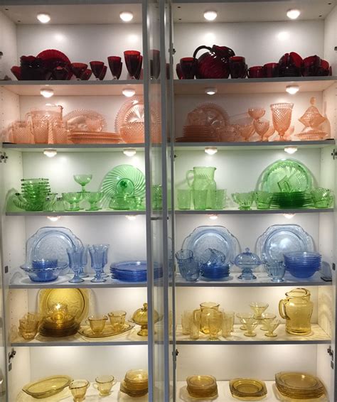 Antique Glassware, Crystal Glassware, Antique Booth Displays, Rainbow ...