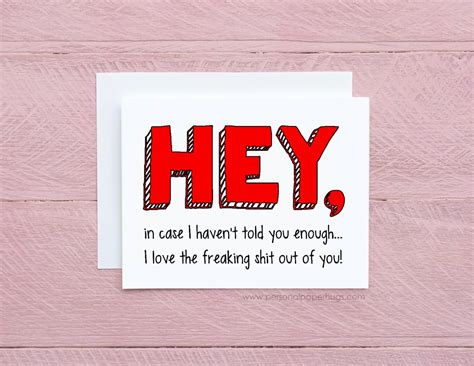 Funny I love you card Funny Friendship card Funny | Etsy