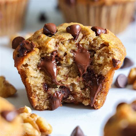 Banana Chocolate Chip Muffins (VIDEO) - Simply Home Cooked