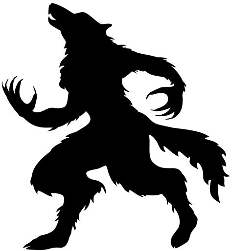 Werewolf Halloween Full moon Gray wolf - Halloween Werewolf Silhouette PNG Clip Art Image png ...