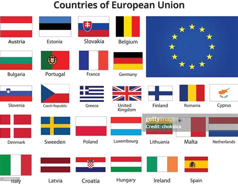 Countries Of European Union Flags Vector Art | Getty Images