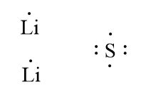 Draw a Lewis dot structure of lithium sulfide. | Quizlet