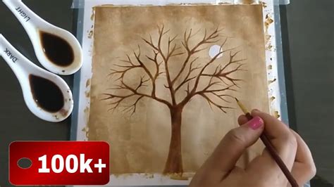 Easy coffee painting for beginner | Simple coffee Art - Coffee Oceans