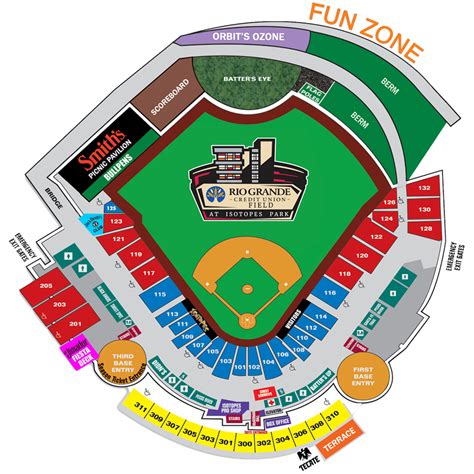 Seating Chart | Isotopes Park | Albuquerque, New Mexico