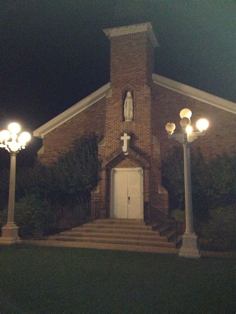 Nighttime at Maryhill Retreat Center: Pineville, Louisiana. All night Chapel. Over 90 Acres ...