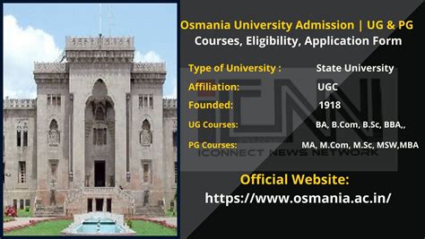 Osmania University Admission 2024 | OU | UG & PG Courses, Eligibility