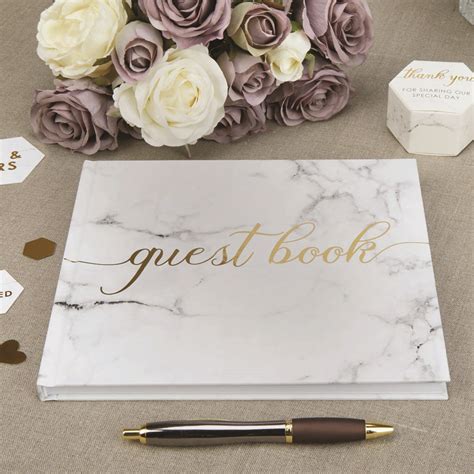 wedding guest book with gold foil by natalie ryan design | notonthehighstreet.com