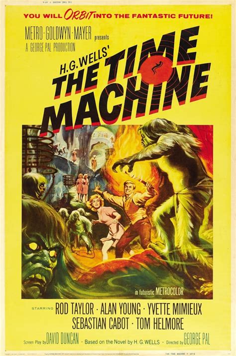 The Time Machine 1960 H.G. Wells Rod Taylor Sci-fi Movie Poster Reprint ...