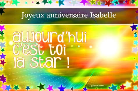 Carte Joyeux Anniversaire Isabelle | tasyafiolarara blog