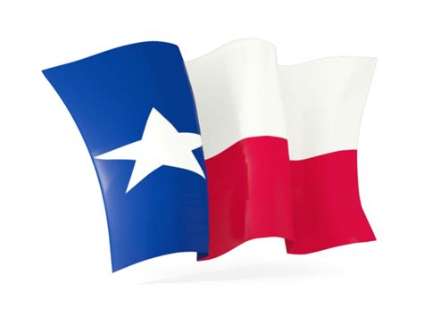 Waving flag. Illustration of flag of Texas