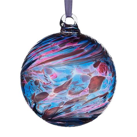 8cm Friendship Ball - Blue & Pink – Sienna Glass