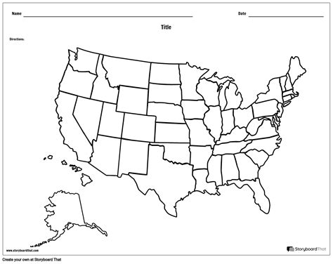 Free Printable Blank US Map - Worksheets Library
