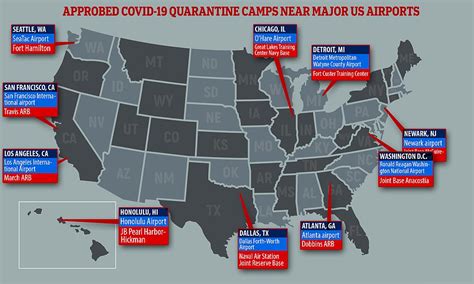 Military approves 11 COVID-19 quarantine camps 'for up to 1,000 people' next to major US ...