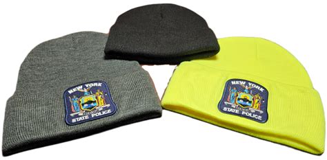 New York State Police Knit Beanies Caps Hats | Reyes Police Collectables