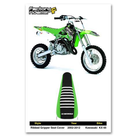 2002-2020 KAWASAKI KLX 110 SEAT COVER RIBBED Green Sides/Black Top ...