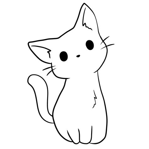Dibujos animados gato cuco animal garabato kawaii anime página para colorear cuco ilustración ...