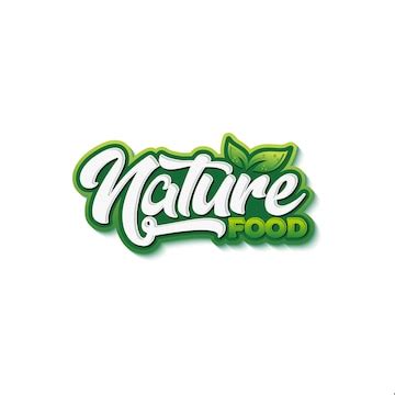 Premium Vector | Natural food typography logo design