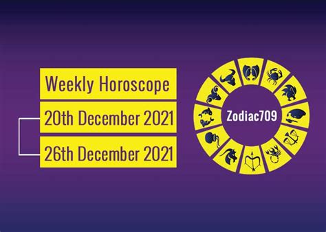 20th December To 26th December 2021 Weekly Horoscope - Revive Zone