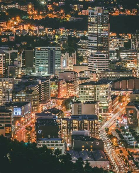 Gorgeous shot of Wellington at night Photo by Pitesh Mistry Wellington New Zealand, New Zealand ...