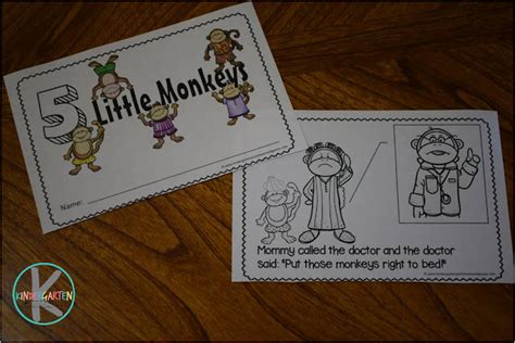 FREE 🐒 5 Little Monkeys Printable Counting Book