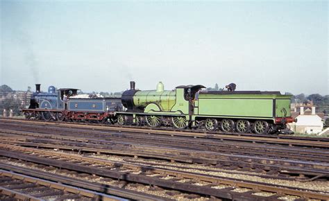 The preserved Caledonian Railway single no. 123 and the LSWR Drummond ...