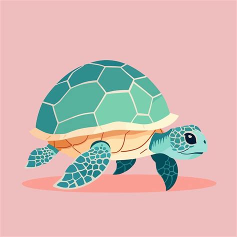 Premium Vector | Cute turtle tortoise cartoon illustration vector clipart design