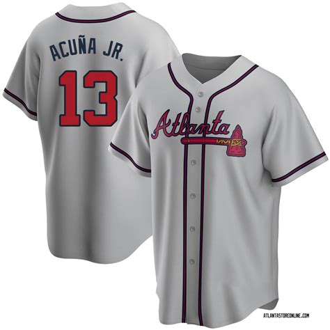 Ronald Acuna Jr. Youth Atlanta Braves Road Jersey - Gray Replica