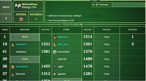 GameColony.com - Cribbage Live Online - metro app for Windows 10, Windows 8