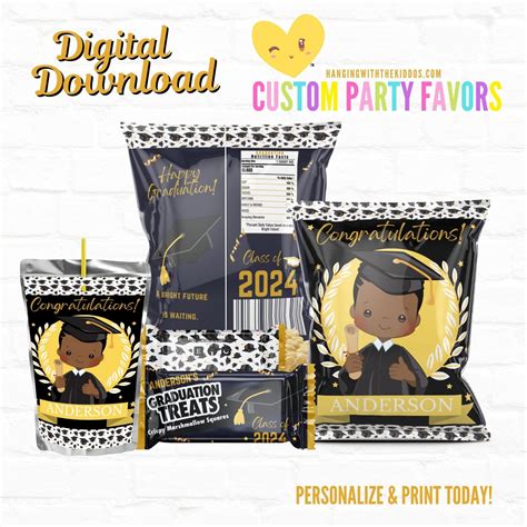 Graduation Decorations 2023 Chip Bag Template Graduation - Etsy