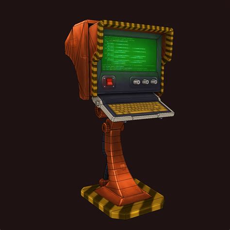 Stylized computer terminal | CGTrader