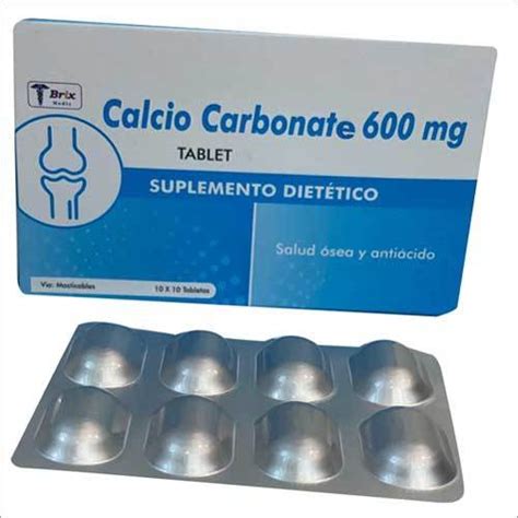 Calcium Carbonate 600mg Tablets Keep Dry & Cool Place at Best Price in ...