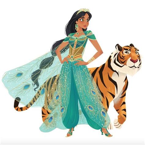 Princess Jasmine and Rajah the tiger from Disney's live action movie ...