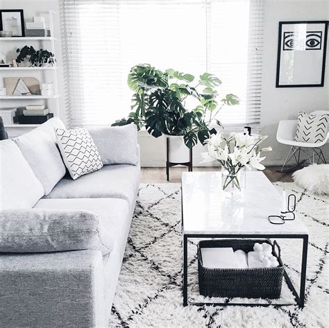 monochrome living room - Homey Oh My