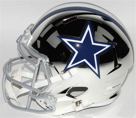 Ezekiel Elliott Signed Dallas Cowboys Chrome Full-Size Speed Helmet ...