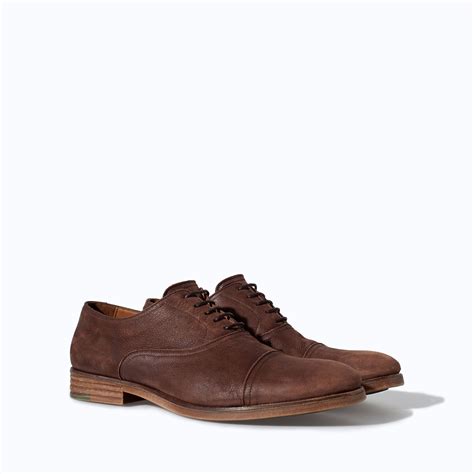 Zara Leather Shoes in Brown for Men | Lyst