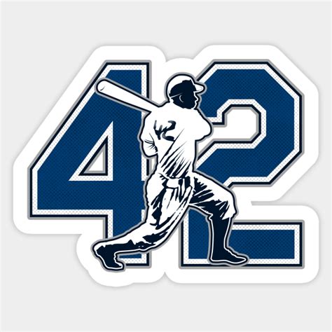 42 - Jackie - Jackie Robinson - Sticker | TeePublic