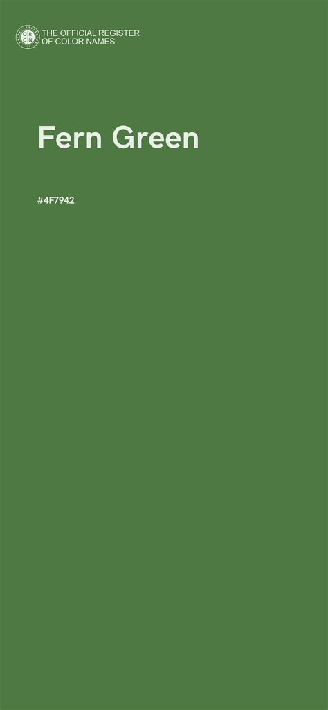 Fern Green color - #4F7942 - The Official Register of Color Names