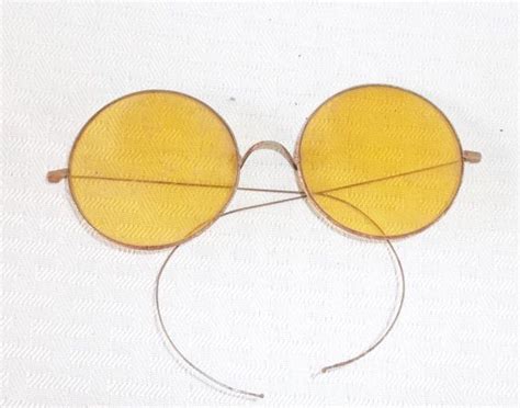 1920s Vintage Yellow Tinted Round Sunglasses for Men or Women in 2024 | Round sunglasses ...