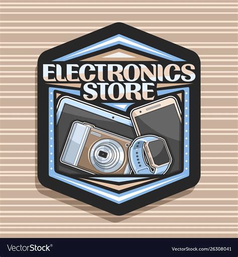 Logo for electronics store vector image on VectorStock | Electronics store, Vector logo, Electronics