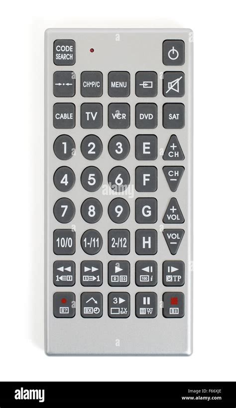 Old remote control tv, isolated on white background Stock Photo - Alamy