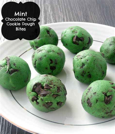 Mint Chocolate Chip Cookie Dough Bites - Love to be in the Kitchen