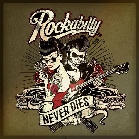 #Rockabilly #neverdies #50s | Gambar, Seni, Desain