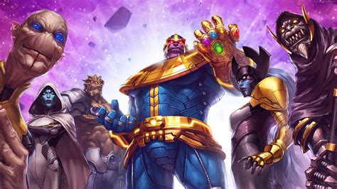 Thanos and Black Order Poster Marvel Contest of Champions Wallpaper, HD ...