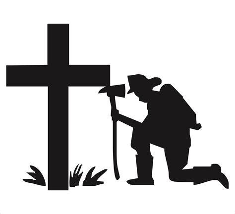 Soldier Kneeling At Cross Silhouette at GetDrawings | Free download