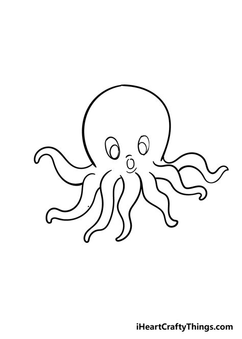 Octopus Drawing - How To Draw An Octopus Step By Step