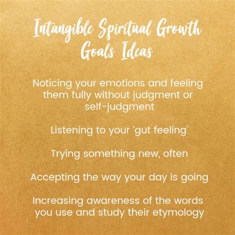 Idea List of Spiritual Growth Goals - Liberate Your True Self