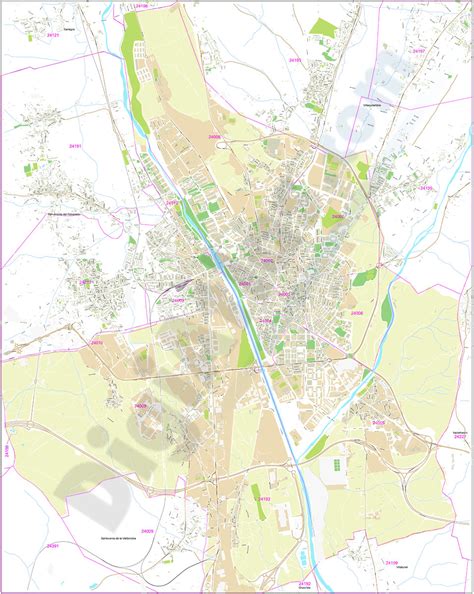 DigiAtlas.com | León (spain) - city map